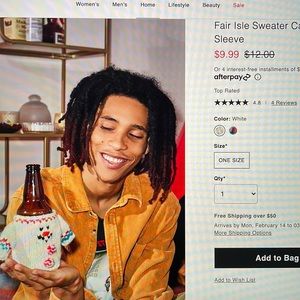 Fair isle sweater can sleeve from urban outfitters